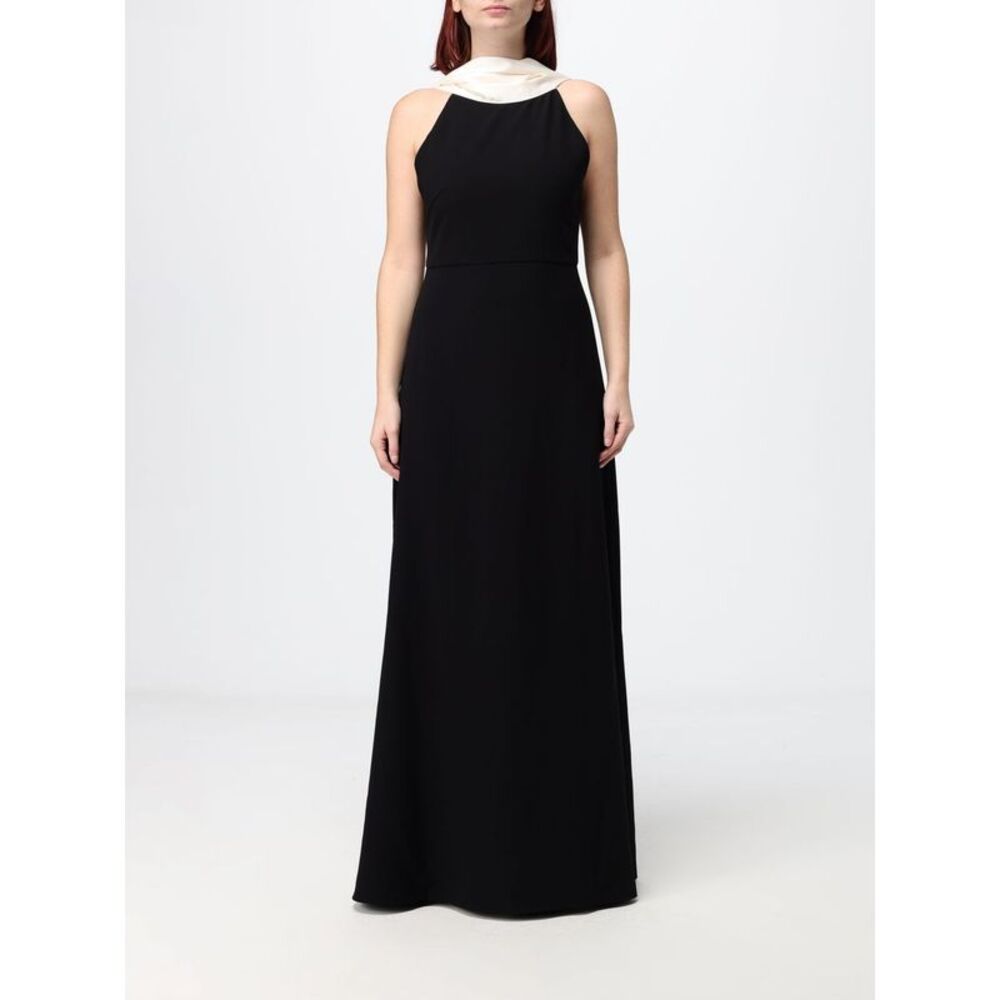 Eleh Women Eleh Cri�Pe Halterneck Long Evening Gown